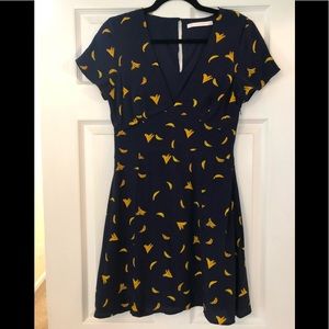 Zara Trafaluc Banana Print Mini Dress SZ SMALL 🍌